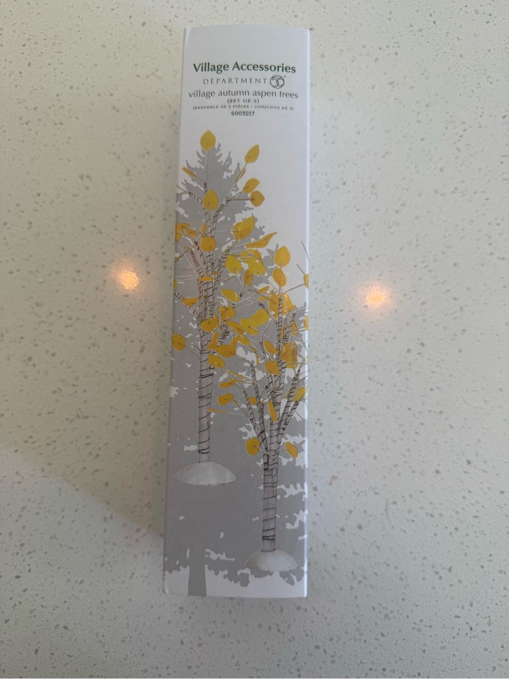 Department 56 Village Accessories Autumn Aspen Trees in Yellow and Gray